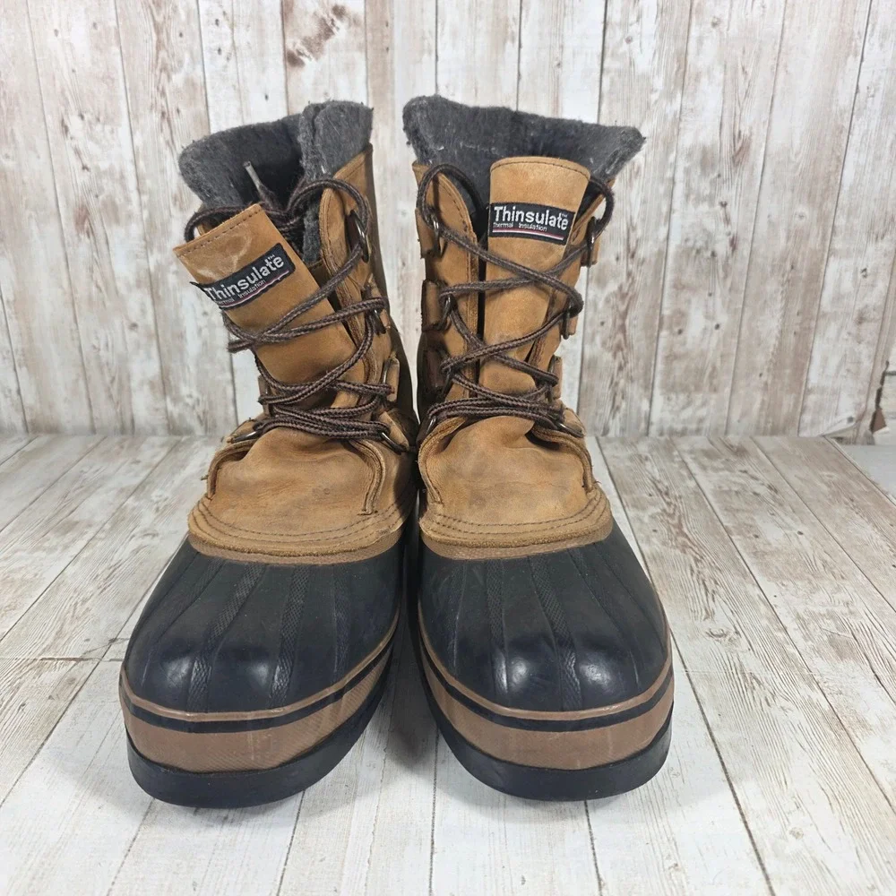 Northwest Territory Men Tan‎ Leather Winter Snow Boots Steel Shank Size 9